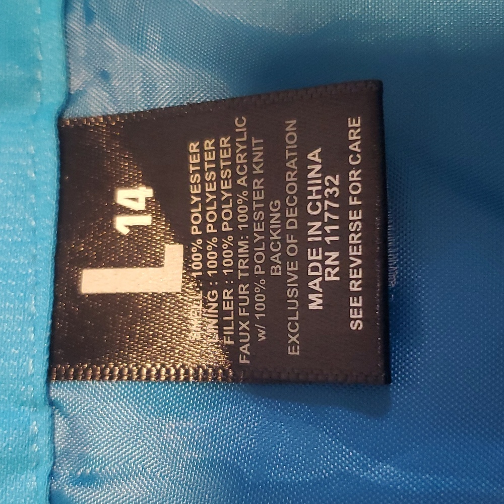 ZeroXposur Coat Blue Hooded White Trim Longer Ski Winter Size L - Picture 11 of 14